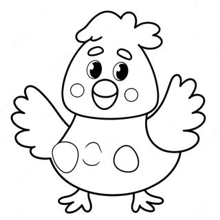 Rolig Kyckling Nugget Karaktar Malarbild 106975-44231