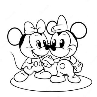 Underbara Mickey Och Minnie Mus Malarbild 107078 44315