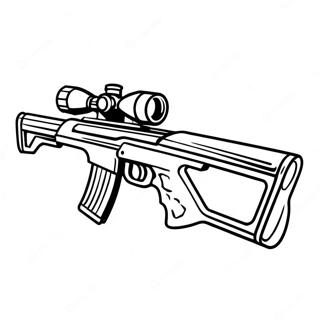 Fortnite Snipergevar I Aktion Malarbild 107231-44444