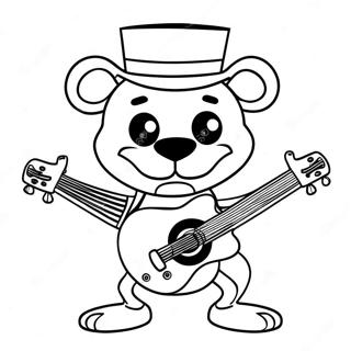 Glamrock Freddy Med Gitarr Malarbild 107591-44719