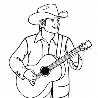 Gitarrspelande Country Musiker Malarbild 107693-44798