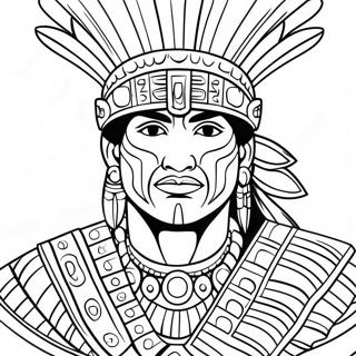 Aztekisk Krigare Malarbild 107768-44850