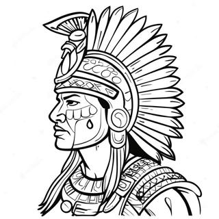Aztekisk Krigare Malarbild 107768-44852