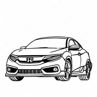 Honda Civic Sportbil Malarbild 107897-44954