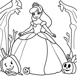 Disney Prinsessa Halloween Målarbilder