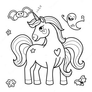 Skrammande Halloween Enhorning Med Spoken Malarbild 108155 45162