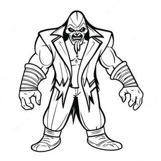 Skrammande Wwe The Fiend Malarbild 108336-45299