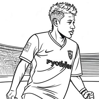 Neymar I Aktion Pa Planen Farglaggningssida 108439 45381