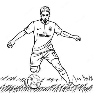 Neymar I Aktion Pa Planen Farglaggningssida 108439 45384