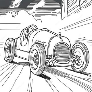 Vintage Racerbil Malarbild 10889-1062