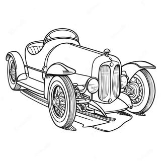 Vintage Racerbil Malarbild 10889-1063