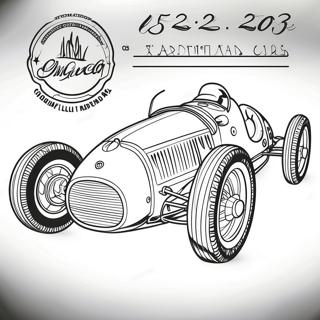 Vintage Racerbil Malarbild 10889-1064