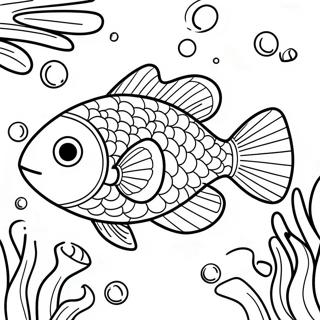 Glittrande Regnbagsfisk Simma Malarbild 109007-45822