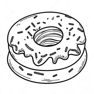 Chokladoverdragen Donut Malarbild 10974-846