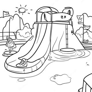 Solig Dag Pa Vattenpark Malarbild 109778-46489