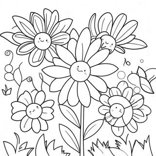 Vackra Blommor I Tradgarden Malarbild 109880 46571