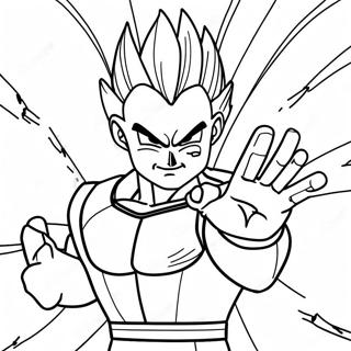 Vegeta Med Energiutbrott Malarbild 110009-46667