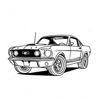 Klassisk Mustang I Ett Lopp Malarbild 110187-46798