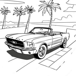 Vintage Mustang Cabriolet Malarbild 110188-46801