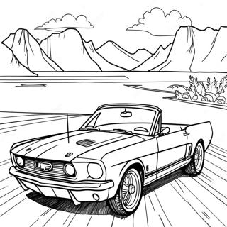 Vintage Mustang Cabriolet Malarbild 110188-46803