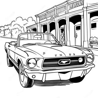 Vintage Mustang Cabriolet Malarbild 110188-46804