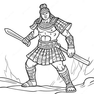 Akedo Krigare I Aktion Malarbild 110265 46859