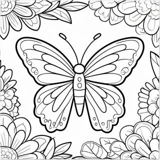 Majestatisk Fjaril Med Oppna Vingar Malarbild 1102-2607