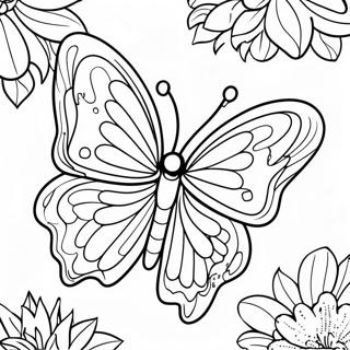 Majestatisk Fjaril Med Oppna Vingar Malarbild 1102-2608