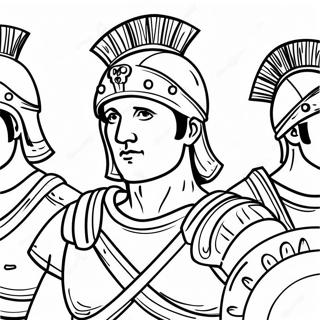 Antika Romerska Soldater Malarbild 110369-46940