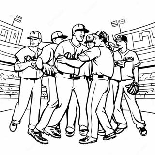 Dodgers Spelare I Aktion Malarbild 112168-48365