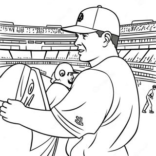 Dodgers Spelare I Aktion Malarbild 112168-48367