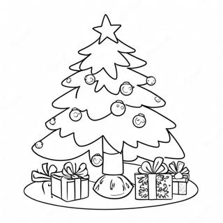 Glittrande Malarbild Av Julgran 112271-48453