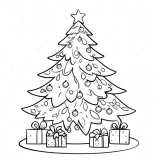 Glittrande Malarbild Av Julgran 112271-48454