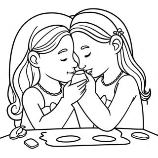 Söt Syster Målarbilder