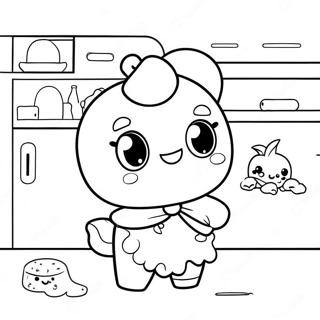 Bedarande Shopkins I Koket Malarbild 11256-2229