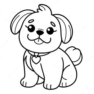 Bedarande Shih Tzu Med Leksak Farglaggningssida 112704-48796