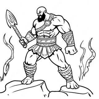 Kratos Slass Mot Monster Malarbild 112779-48843