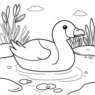 Gas Simma I En Damm Malarbild 113014-49152