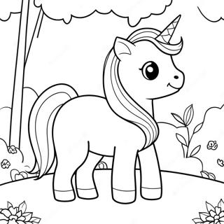 Magisk Enhorningskatt I En Skog Malarbild 11342 1051