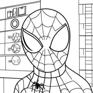 Spiderman Bland Oss Karaktar Malarbild 113449-49481