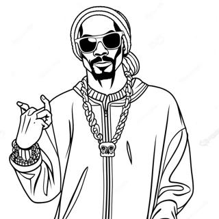 Snoop Dogg I En Funky Outfit Malarbild 113528-49551