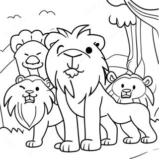 Daniel Och De Vilda Lejonen Malarbild 113579-49593