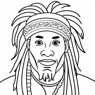 Jamaicansk Rasta Man Med Dreadlocks Malarbild 114274-50133