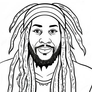 Jamaicansk Rasta Man Med Dreadlocks Malarbild 114274-50136