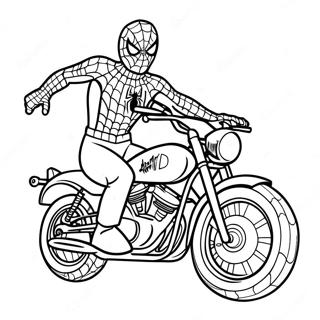 Spindelmannen I Ett Superhjalte Motorcykelaventyr Malarbild 114376-50210