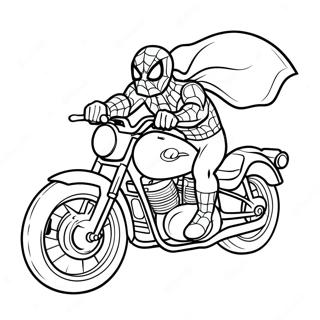 Spindelmannen I Ett Superhjalte Motorcykelaventyr Malarbild 114376-50211