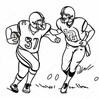 Cleveland Browns Spelare I Aktion Malarbild 114996-50691