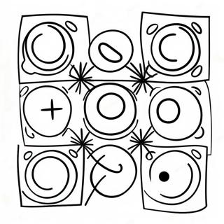 Fargglad Tic Tac Toe Brada Malarbild 115149 50806