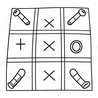 Fargglad Tic Tac Toe Brada Malarbild 115149 50807
