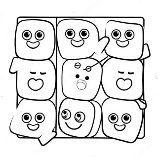 Sota Tic Tac Toe Karaktarer Malarbild 115150-50812